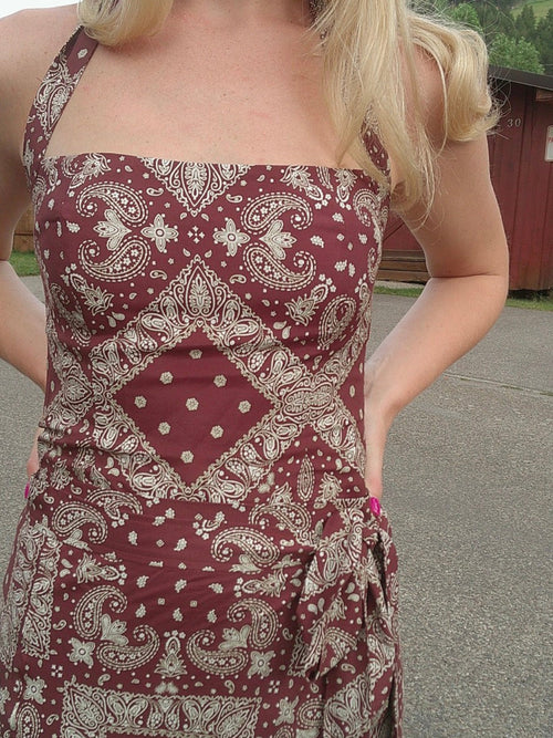 The Burgundy Bandana Halter Top