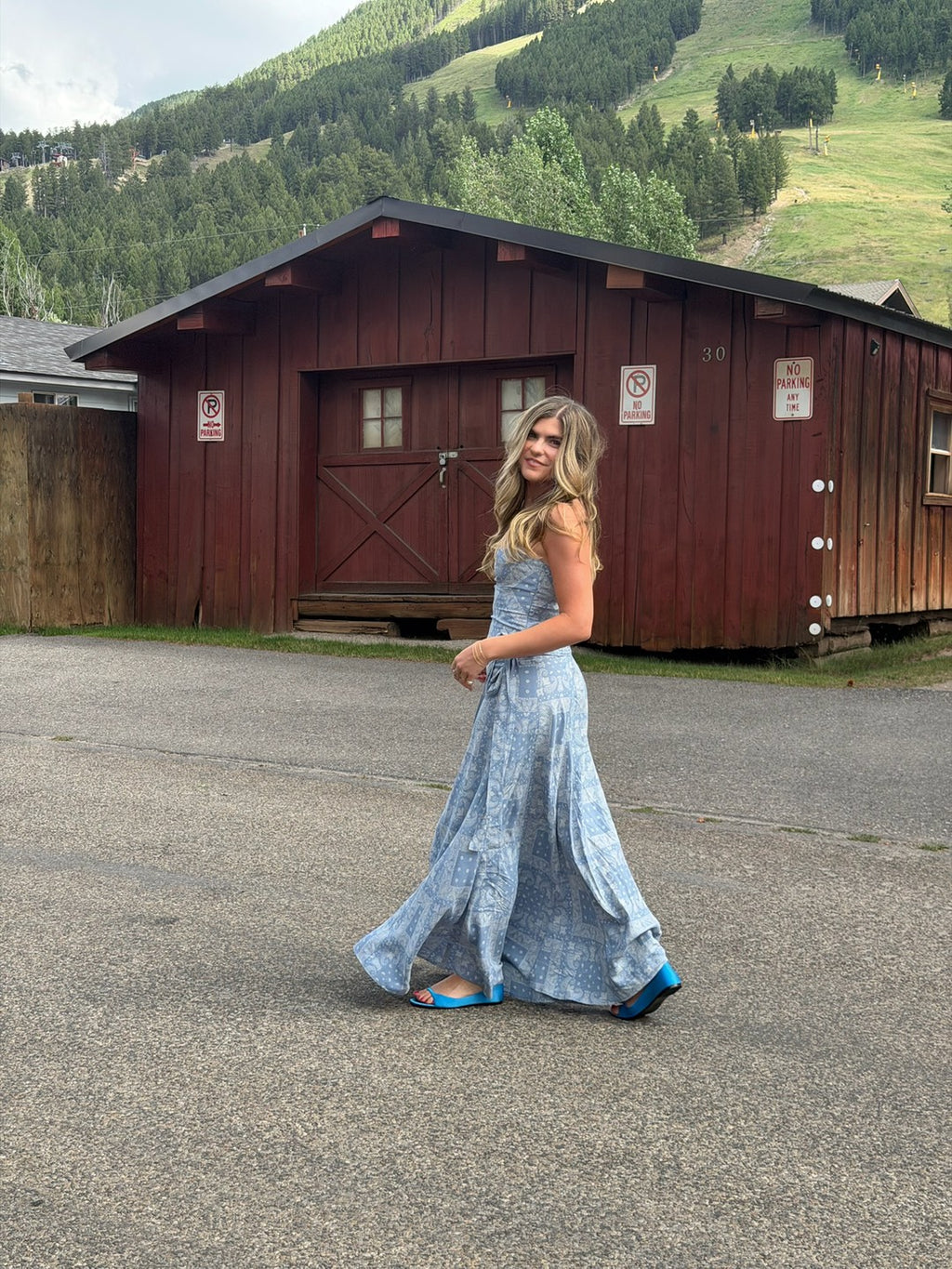 The Blue Bandana Wrap Skirt