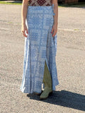 The Blue Bandana Wrap Skirt