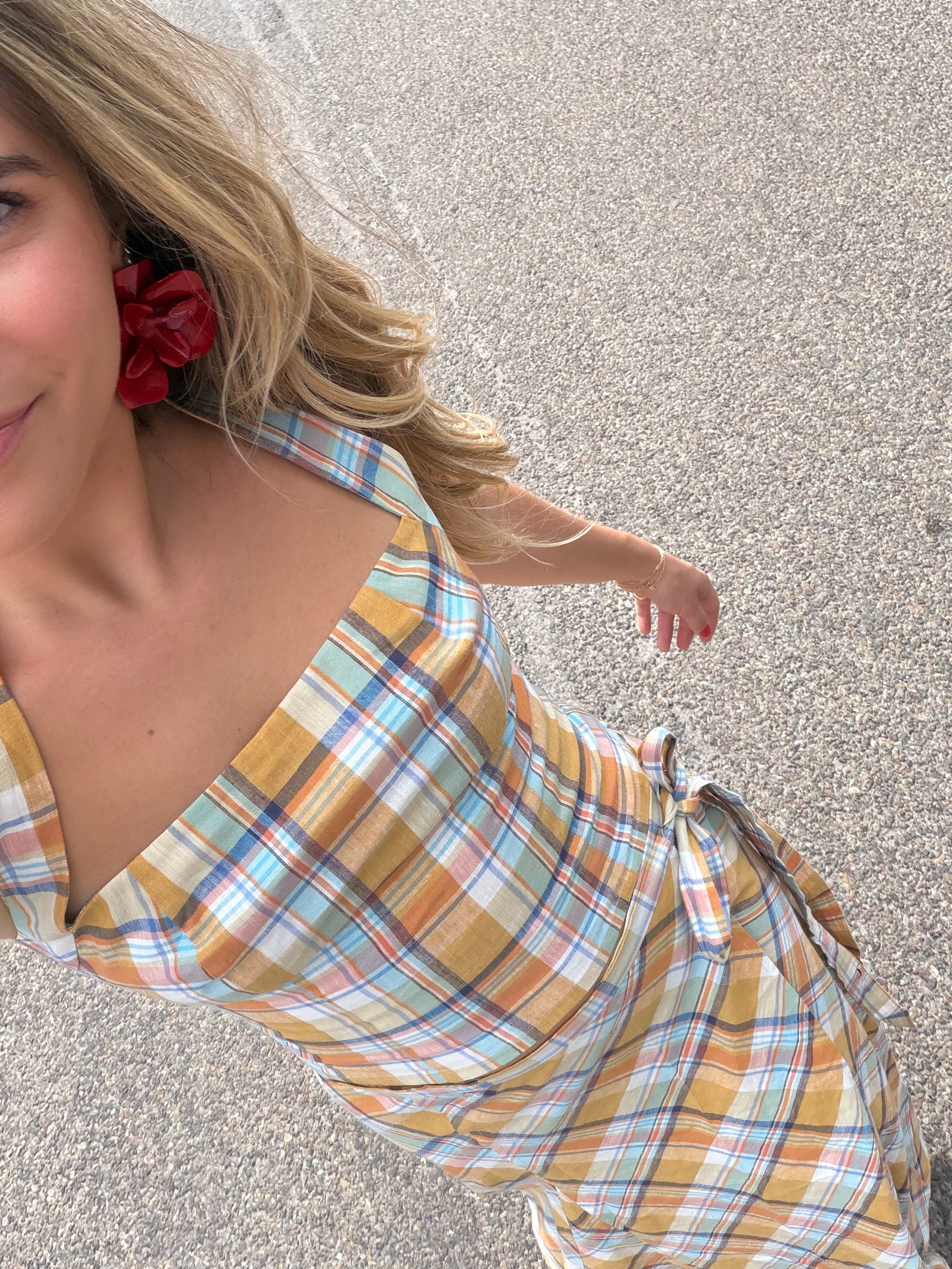 The Yellow Plaid Halter Top